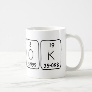 Caneca De Café OK sequência de mesa periódica