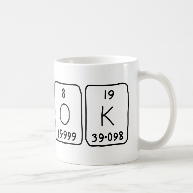 Caneca De Café OK sequência de mesa periódica (Direita)