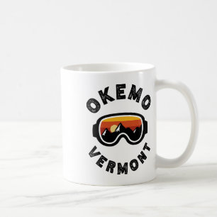 Caneca De Café Okemo Esqui Esqui Snowboard Em Vermont, Nova Ingla