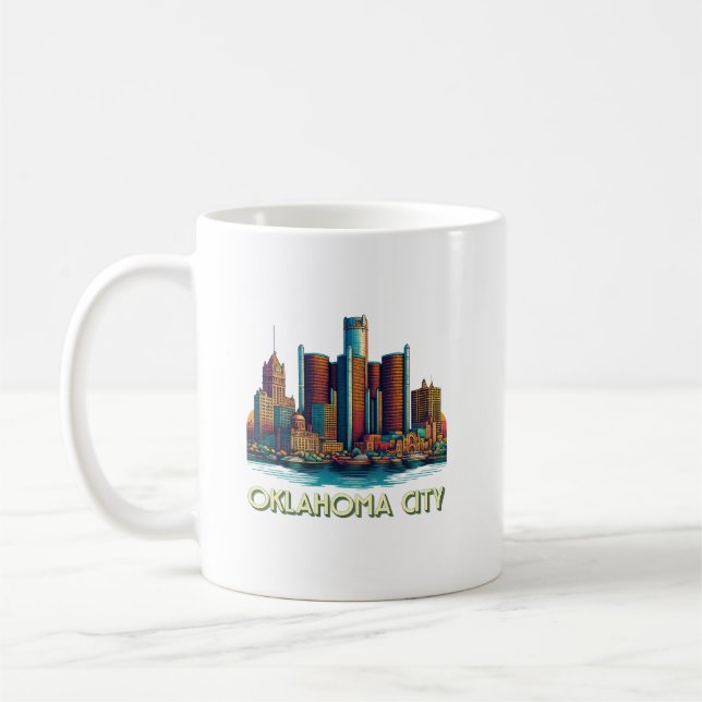 Caneca De Café Oklahoma City Oklahoma USA (Esquerda)