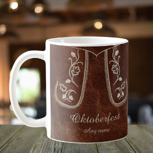 Caneca De Café Oktoberfest estilo bordado bávaro