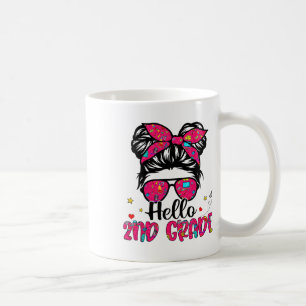 Caneca De Café Olá 2ª Série Cabelo Desarrumado De Volta às Aulas