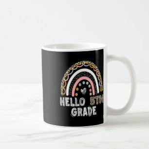 Caneca De Café Olá 5ª Série Leopardo Arco-íris Quinta Série Profe