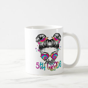 Caneca De Café Olá 5º Quinta Série Cabelo Desarrumado De Volta à