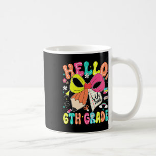 Caneca De Café Olá 6º ano Voltamos às Aulas Professora Garota Coq