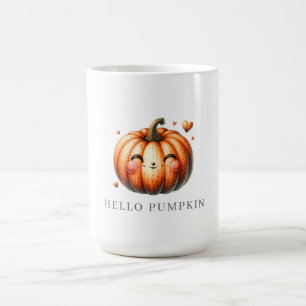Caneca De Café Olá Abóbora Caprichoso Minimalista Personalizado 