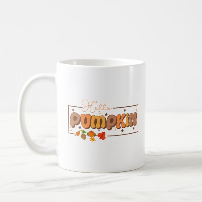 Caneca De Café Olá Abóbora Dia de Ação de Graças (Esquerda)