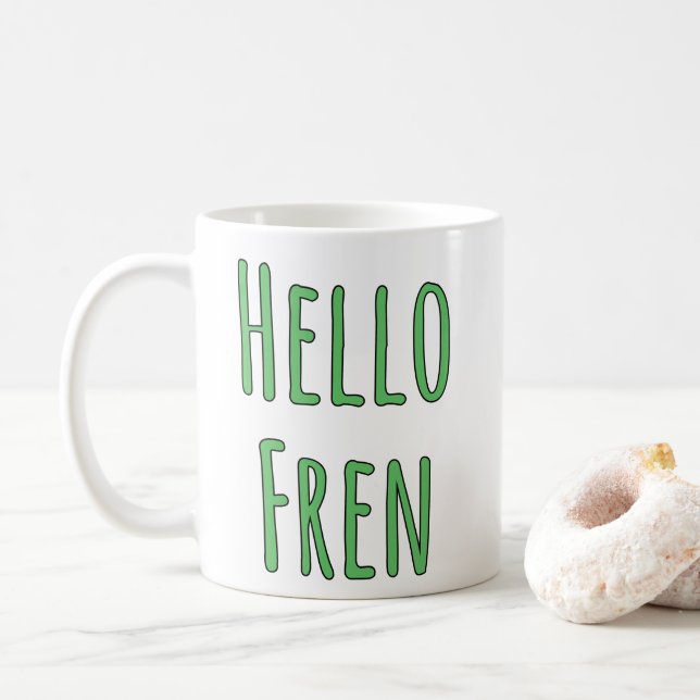 Caneca De Café Olá Amigo (Com Donut)