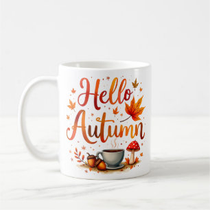 Caneca De Café Olá Autumn, nostalgia acolhedora