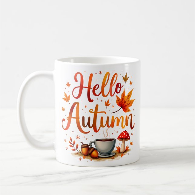 Caneca De Café Olá Autumn, nostalgia acolhedora (Esquerda)
