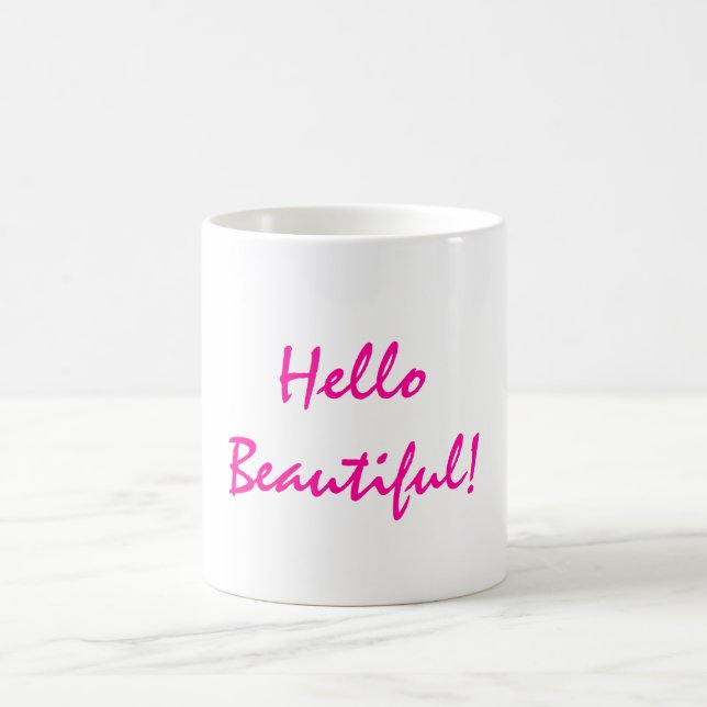 Caneca De Café Olá, Bela Afirmação Positiva (Centro)