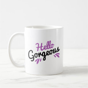 Caneca De Café Olá! citações femininos lindos de //