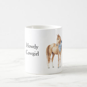 Caneca De Café Olá Cowgirl Cavalo