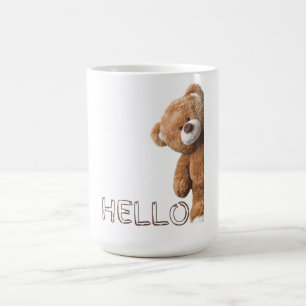 Caneca De Café Olá, Cute Brown Teddy Bear