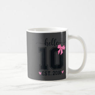 Caneca De Café Olá Dez Est 2016 10º Aniversário Coquette Laço 10