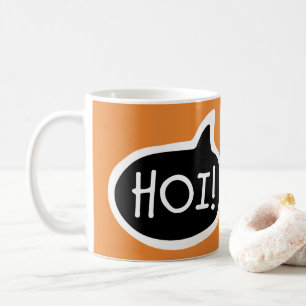 Caneca De Café OLÁ! Dutch For Hello, Saudação, Olá, Bolha de Disc