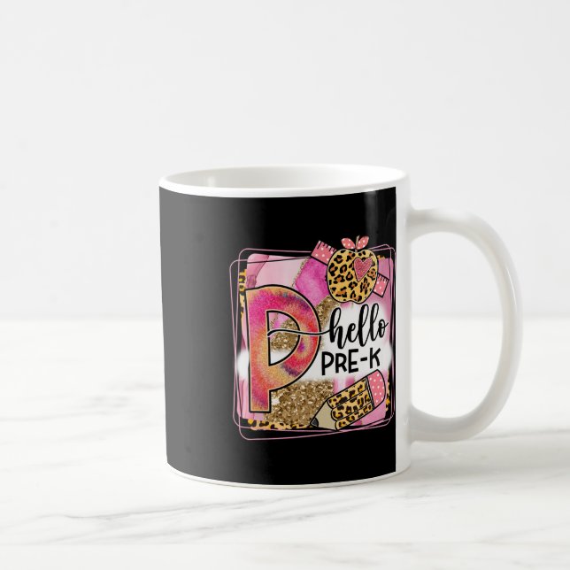 Caneca De Café Olá Equipe Pré-k Pré-escolar Byck Para Professora  (Direita)