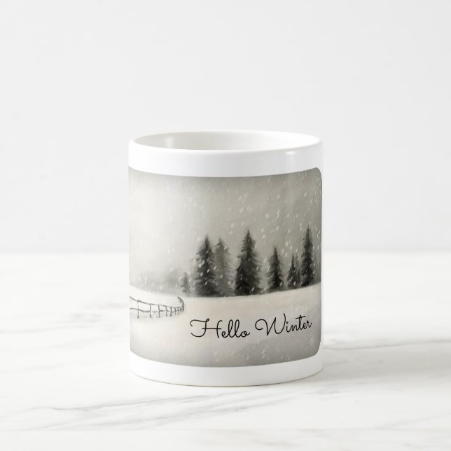 Caneca De Café Olá Floresta De Inverno Em Neve (Centro)