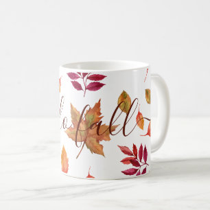 Caneca De Café Olá Folhagem de outono