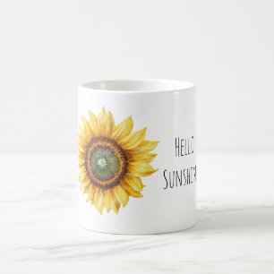 Caneca De Café Olá Girassol Sunshine