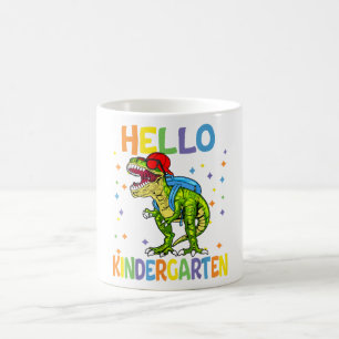 Caneca De Café Olá Jardim de Infância - Primeiro Dia de Aula Cria