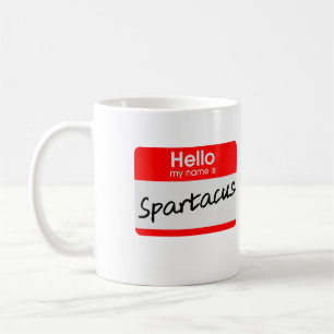 Caneca De Café Olá Meu Nome É Espártaco Pulseira de Identificação