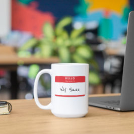 Caneca De Café Olá Meu nome é Rude ou Funny Personalizável