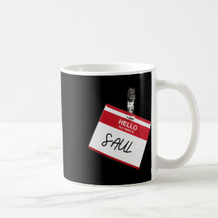 Caneca De Café Olá Meu Nome É Saul Dia de as Bruxas engraçado Nom