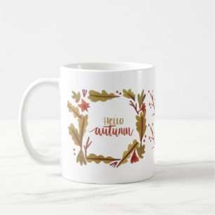 Caneca De Café olá no outono