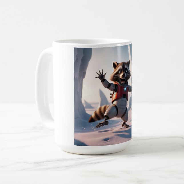 Caneca De Café Olá, Olá Raccon (Frente Esquerda)