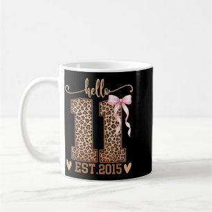 Caneca De Café Olá Onze Est 2015 11º Aniversário Coquette 11
