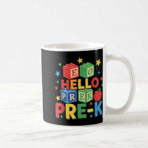 Caneca De Café Olá, Pré-k. Feliz Primeiro Dia De Volta À Escola C