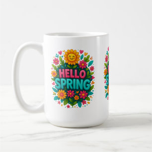 Caneca De Café Olá Primavera