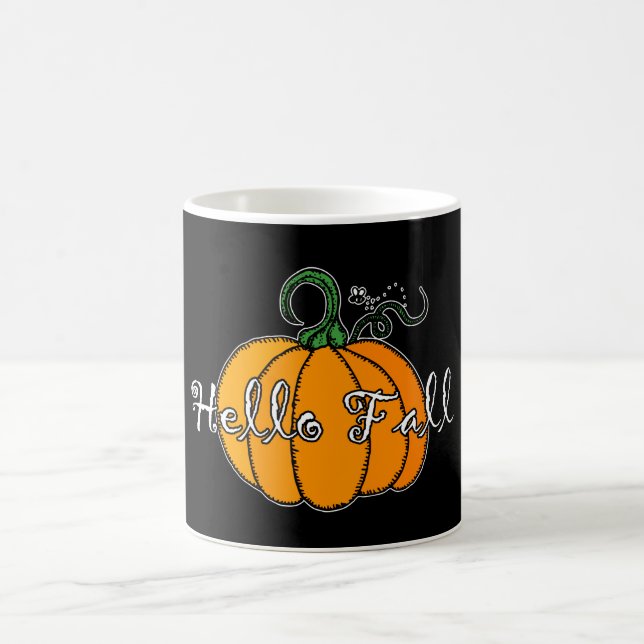 Caneca De Café Olá, Pumpkin De Queda Ajudante Pumpkin (Centro)