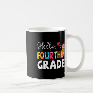 Caneca De Café Olá Quarta Série Primeiro Dia De Volta às Aulas