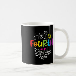Caneca De Café Olá Quarto Ano Divertido 4º Ano De Volta à Escola