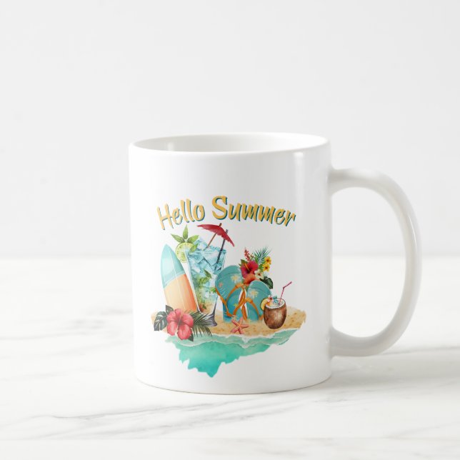 Caneca De Café Olá Summer (Direita)