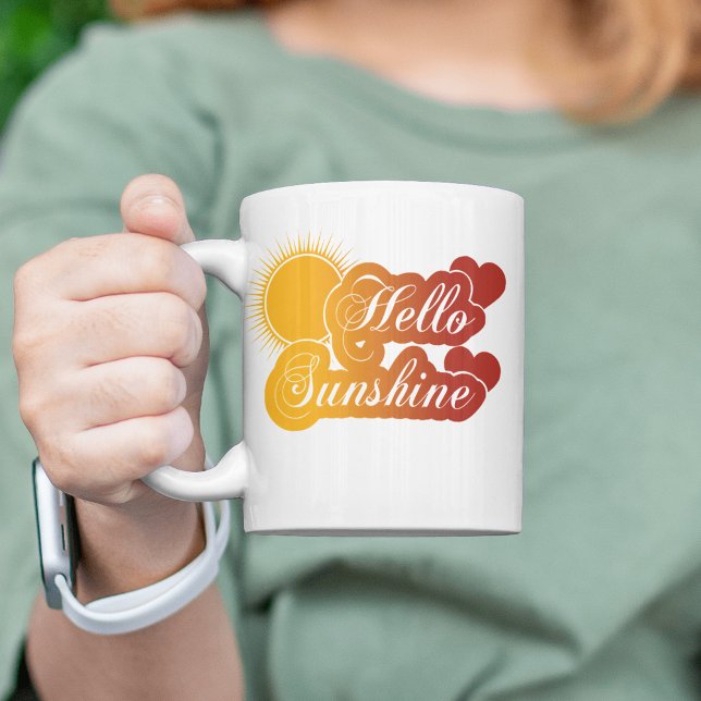 Caneca De Café Olá Sunshine Elegant (Criador carregado)