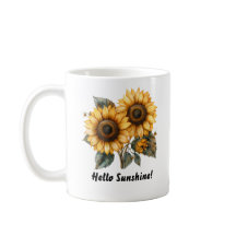 Olá Sunshine Sunflower Mug