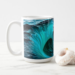 Caneca De Café "Ola Tiburón" Onda Azul De Tubarão