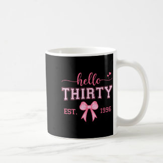 Caneca De Café Olá trinta est 1996 coquete laço 30º aniversário