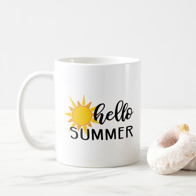 Caneca De Café olá verão (Com Donut)