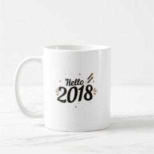 Caneca De Café Olá! véspera de ano novo 2018
