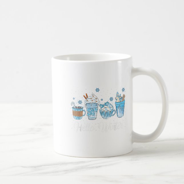 Caneca De Café Olá Winter Sweet Cozy Coffee Lovers Snowman Chri (Direita)