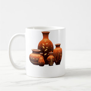 Caneca De Café Olaria Argila Cerâmica Oleiro Artista de Cerâmica