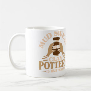 Caneca De Café Olaria Artesãos Lama Suor E Argila Argila