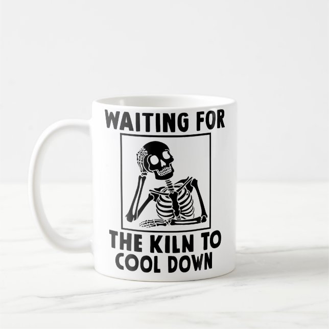 Caneca De Café Olaria Esperando O Forno Esfriar Humor Po (Esquerda)