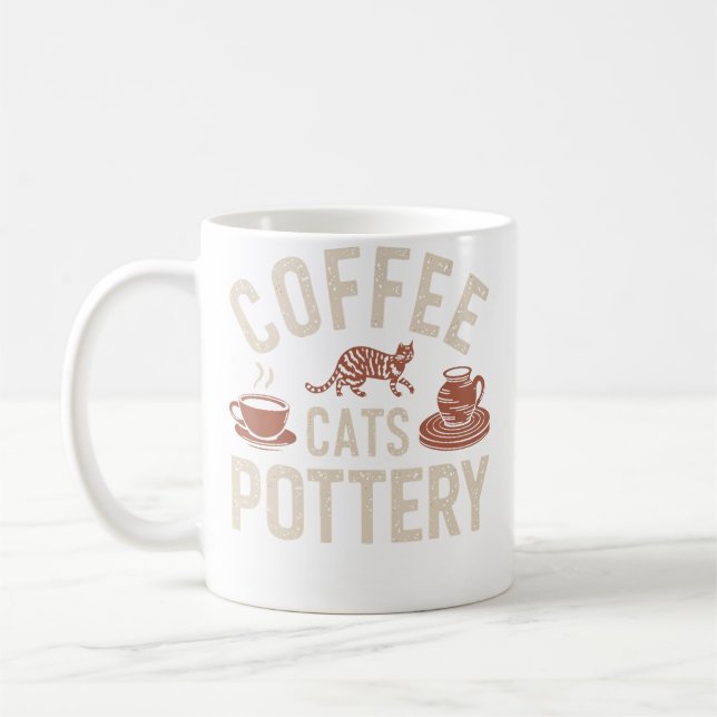 Caneca De Café Olaria Gatos Café (Esquerda)