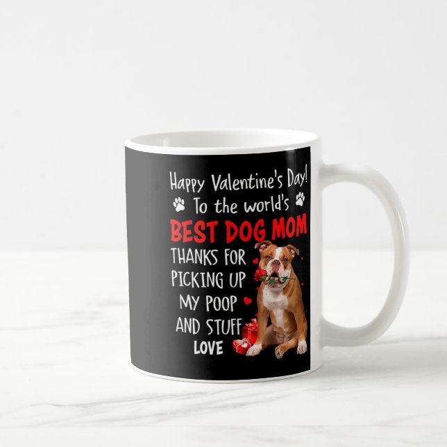 Caneca De Café Old English Bulldog Dog Mom Valentines Day Fu  (Direita)