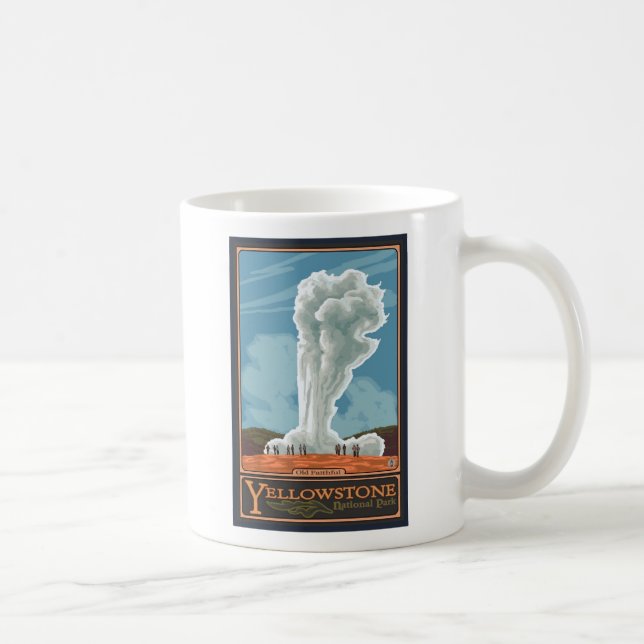 Caneca De Café Old Faithful Geyser - Yellowstone Nat Park (Direita)